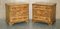 Cajoneras antiguas de madera de pino Oyster Laburnum William & Mary, 1700. Juego de 2, Imagen 2