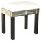 Vintage Italian Dressing Table Stool with Venetian Etched Glass Panels 1