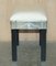 Vintage Italian Dressing Table Stool with Venetian Etched Glass Panels, Image 6