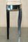 Mirrored Single Drawer Demilune Console Table with Ebonized Legs 14