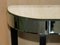 Mirrored Single Drawer Demilune Console Table with Ebonized Legs 5
