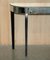 Mirrored Single Drawer Demilune Console Table with Ebonized Legs 4