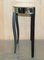 Mirrored Single Drawer Demilune Console Table with Ebonized Legs 16