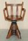Antique Carthorse Captains Swivel Chair, 1760s, Image 2