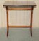 Vintage Burr Yew Wood Faux Bamboo Chippendale Nesting Tables, Set of 3 5