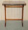 Vintage Burr Yew Wood Faux Bamboo Chippendale Nesting Tables, Set of 3, Image 5