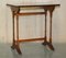 Vintage Burr Yew Wood Faux Bamboo Chippendale Nesting Tables, Set of 3, Image 4