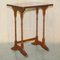 Vintage Burr Yew Wood Faux Bamboo Chippendale Nesting Tables, Set of 3 9