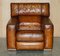 Cigar Brown Leather Armchair with Electric Raising Headrest from Natuzzi Roma, Image 18