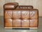 Cigar Brown Leather Sofa with Electric Raising Headrest from Natuzzi Roma 13