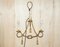 Lámpara de pared vintage dorada de cuerda con tres brazos y borlas con soportes para velas, años 60, Imagen 5