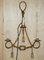 Lámpara de pared vintage dorada de cuerda con tres brazos y borlas con soportes para velas, años 60, Imagen 20
