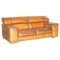 Hand Dyed Cigar Brown Leather Sofa with Raising Headrest from Natuzzi Roma 1