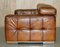 Hand Dyed Cigar Brown Leather Sofa with Raising Headrest from Natuzzi Roma 19