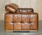 Hand Dyed Cigar Brown Leather Sofa with Raising Headrest from Natuzzi Roma, Image 16