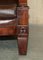 Antique William IV Brown Leather Wingback Armchair, 1830, Image 11