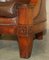 Antique William IV Brown Leather Wingback Armchair, 1830 12