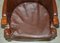Antique William IV Brown Leather Wingback Armchair, 1830, Image 14