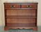 Vintage Flamed Hardwood Twin Drawer Dwarf Open Library Bookcase 3