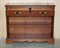 Vintage Flamed Hardwood Twin Drawer Dwarf Open Library Bookcase 17