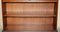 Vintage Flamed Hardwood Twin Drawer Dwarf Open Library Bookcase 6