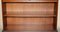 Vintage Flamed Hardwood Twin Drawer Dwarf Open Library Bookcase, Image 6