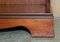 Vintage Flamed Hardwood Twin Drawer Dwarf Open Library Bookcase, Image 10