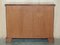 Vintage Flamed Hardwood Twin Drawer Dwarf Open Library Bookcase 15