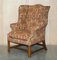 George III Wingback Armchairs with Kilim Pattern Uphosltery, Set of 2 16