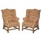 George III Wingback Armchairs with Kilim Pattern Uphosltery, Set of 2, Image 1