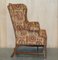 George III Wingback Armchairs with Kilim Pattern Uphosltery, Set of 2 19