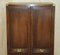 Vintage Hardwood & Brass Military Campaign Wardrobes with Drawers, Set of 2 16