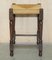 Vintage Dutch Bench Stool with Rope Woven Rush Style Seat, 1940s, Image 13