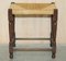 Vintage Dutch Bench Stool with Rope Woven Rush Style Seat, 1940s 3