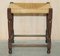 Vintage Dutch Bench Stool with Rope Woven Rush Style Seat, 1940s, Image 3