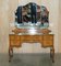 Hand Carved Burr Walnut Dressing Table from Alfred Cox, 1960s 3