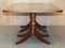 Flamed Hardwood 8-12 Person Extending Dining or Library Table with Green Leather Top 16