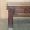 Vintage Oak Coffee Table with Chunky Legs and Three Plank Wood Top 3
