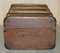 Antique Victorian Leather Elm & Canvas Steamer Trunk, 1880s, Image 13