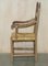 Niederländische Esszimmerstühle aus geschnitztem Nussholz & Rush Sitz, Early 1900er, 8 . Set 15