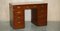 Vintage Brown Leather Military Campaign Pedestal Desk from Harrods Kennedy, Image 3