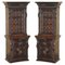 Victorian Jacobean Gothic Revival Stained Glass Bookcases, 1860, Set of 2, Image 1