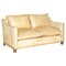 Handgefärbtes 2-Sitzer-Sofa aus braunem Leder im Edwardianischen Stil mit Nieten 1