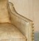 Handgefärbtes 2-Sitzer-Sofa aus braunem Leder im Edwardianischen Stil mit Nieten 11