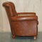Brown Leather Chesterfield Armchair & Ottoman, Set of 2, Image 15