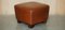 Brown Leather Chesterfield Armchair & Ottoman, Set of 2 17