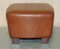 Brown Leather Chesterfield Armchair & Ottoman, Set of 2 18