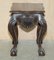 Hand Carved Hardwood Claw & Ball Side Tables, 1900s, Set of 2, Image 12