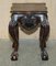 Hand Carved Hardwood Claw & Ball Side Tables, 1900s, Set of 2 14