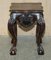 Hand Carved Hardwood Claw & Ball Side Tables, 1900s, Set of 2, Image 14